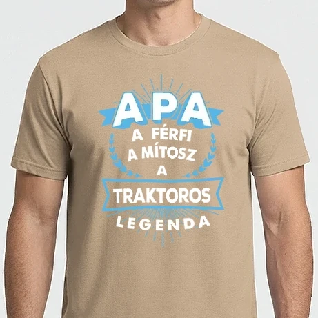 Férfi Imperial póló - APA a férfi a mítosz a legenda...TRAKTOROS
