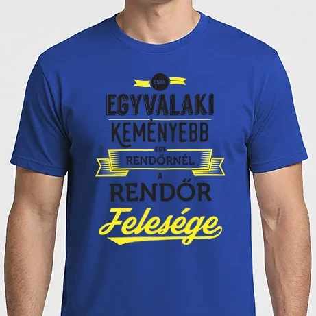 Férfi Imperial póló - Csak egy valaki keményebb...rendőr feleség