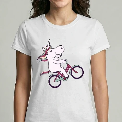 Női Imperial póló - Bringás Unikornis