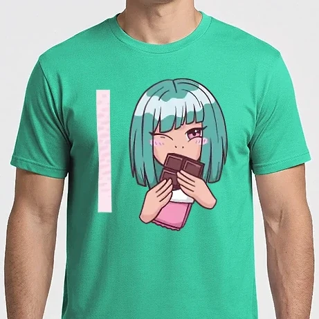 Férfi Imperial póló - Anime Lány Csokoládéval