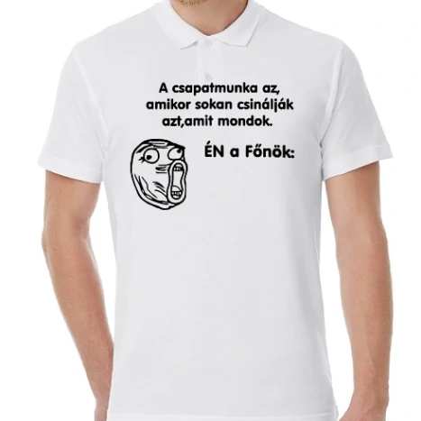 Férfi galléros Póló - ÉN a Főnök
