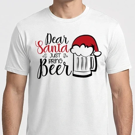 Férfi Imperial póló - Dear Santa Just Bring Me Beer