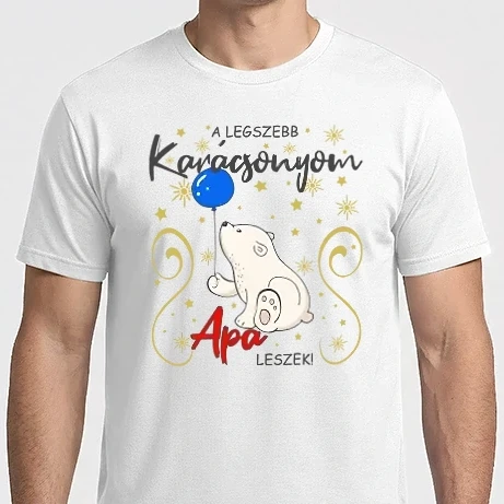 Férfi Imperial póló - A Legszebb Karácsonyom, Apa leszek!