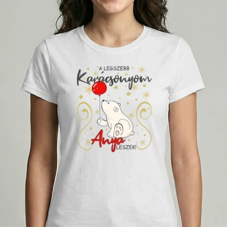 Női Imperial póló - A Legszebb Karácsonyom, Anya leszek!