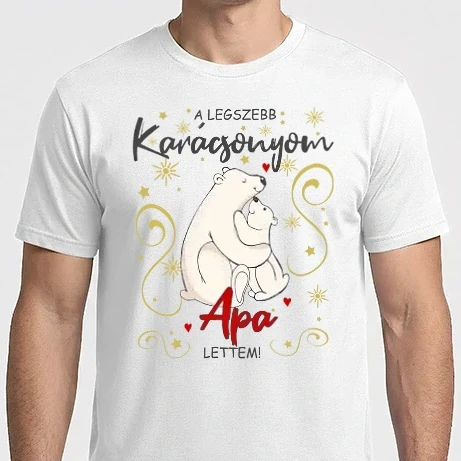 Férfi Imperial póló - A legszebb Karácsonyom, apa lettem!