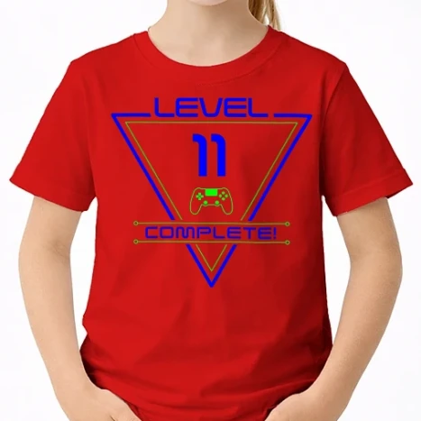 Uniszex gyerek Póló - level-complete-11