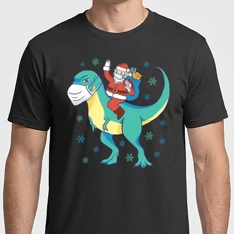 Férfi Imperial póló - T-rex Télapó