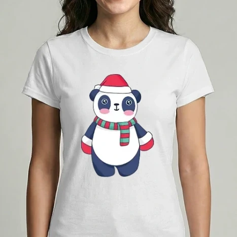 Női Imperial póló - Cuki Karácsonyi Panda