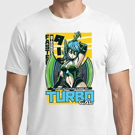 Férfi Imperial póló - Turbo Gal Anime