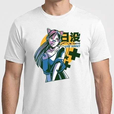 Férfi Imperial póló - Sunset Tokyo Anime Lány