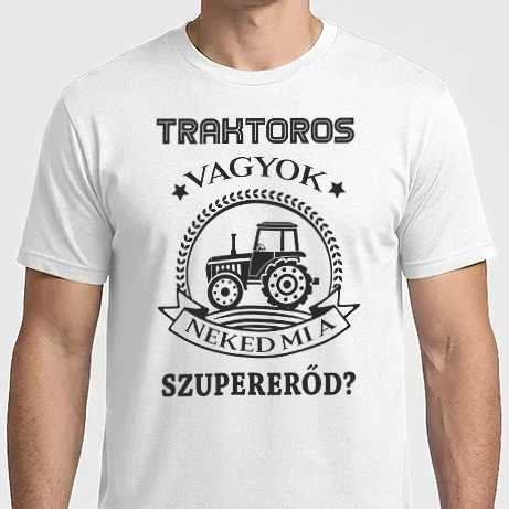 Férfi Imperial póló - Traktoros vagyok neked mi a szupererőd