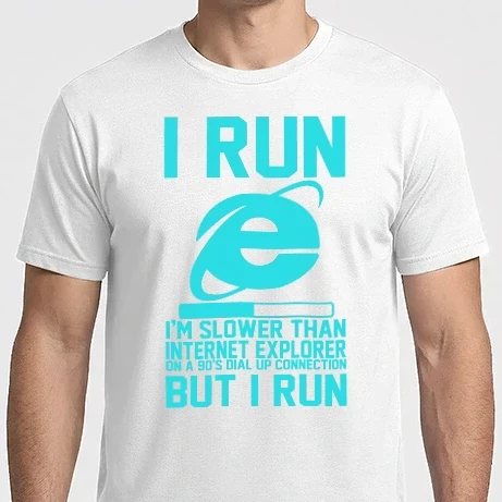 Férfi Imperial póló - I run, I'm slower that internet explorer but i run