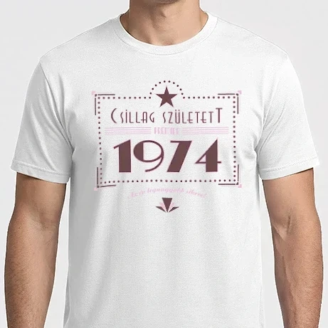 Férfi Imperial póló - csillag-1974-pink