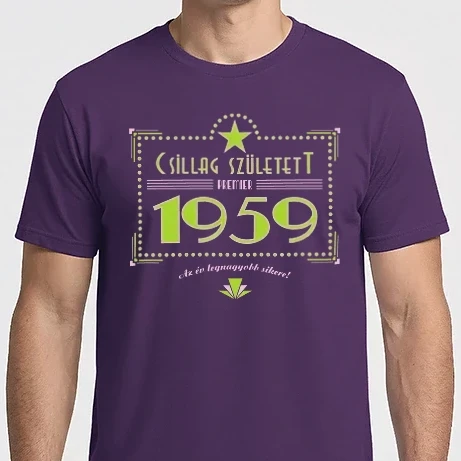 Férfi Imperial póló - csillag-1959-pink