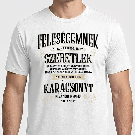Férfi Imperial póló -   BOLDOG KARÁCSONYT FELESÉGEMNEK