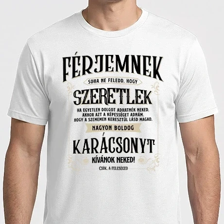 Férfi Imperial póló -   BOLDOG KARÁCSONYT FÉRJEMNEK