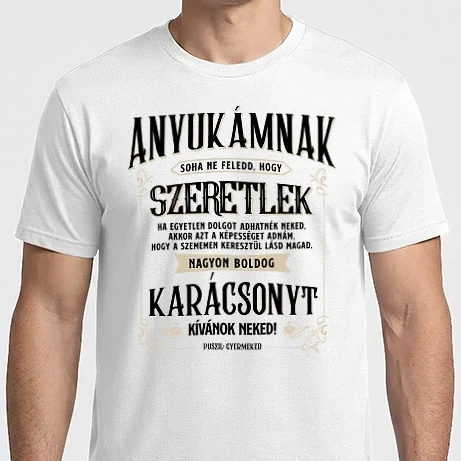 Férfi Imperial póló -   BOLDOG KARÁCSONYT ANYUKÁMNAK