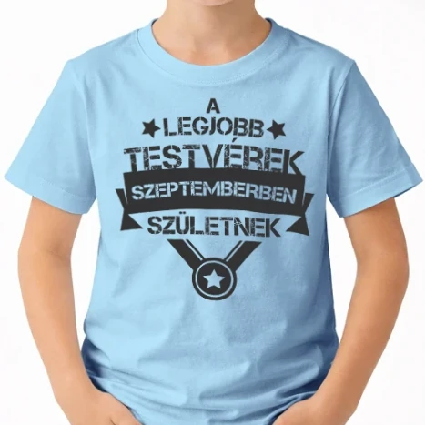 Uniszex gyerek Póló - Csillagos legjobb testvérek szeptember