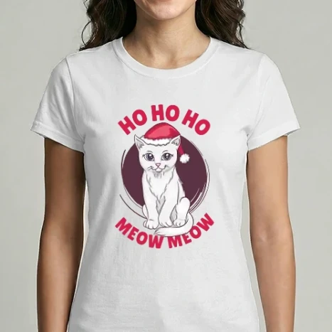 Női Imperial póló - Christmas cat