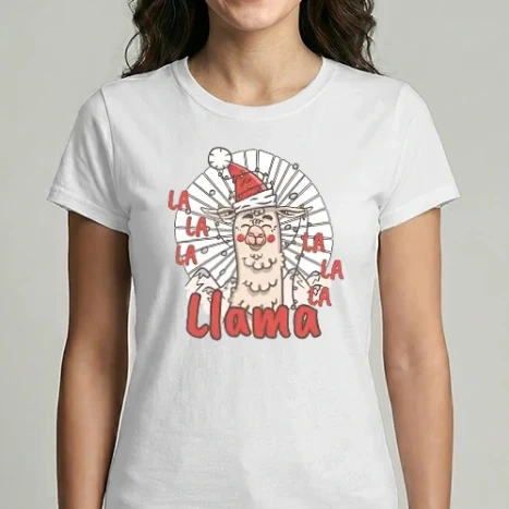 Női Imperial póló - Llama Christmas