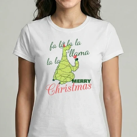 Női Imperial póló - Llama Christmas