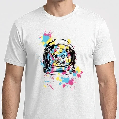 Férfi Imperial póló - Cat astronaut