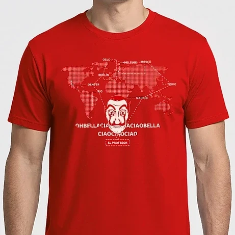 Férfi Imperial póló - La Casa De Papel Map