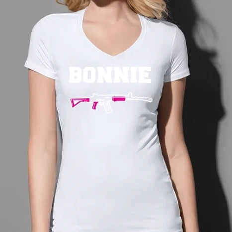 Női prémium V-nyakú póló - Bonnie