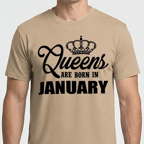 Férfi Imperial póló - Queens are born in - January