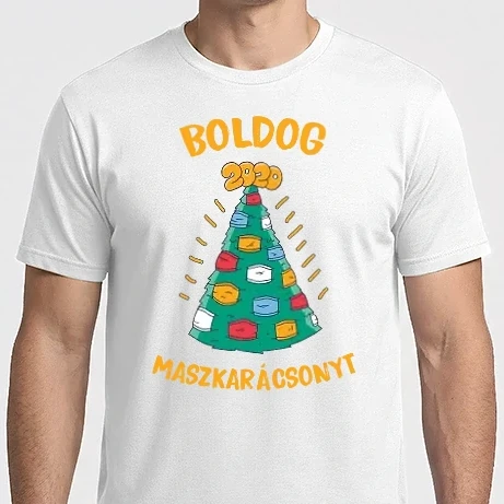 Férfi Imperial póló - Boldog Maszkarácsonyt 2020