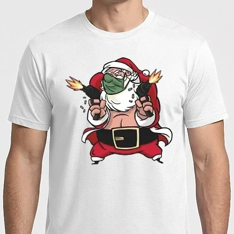 Férfi Imperial póló - Santa fegyverrel