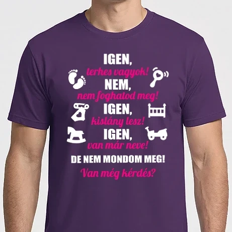 Férfi Imperial póló - Igen, terhes vagyok