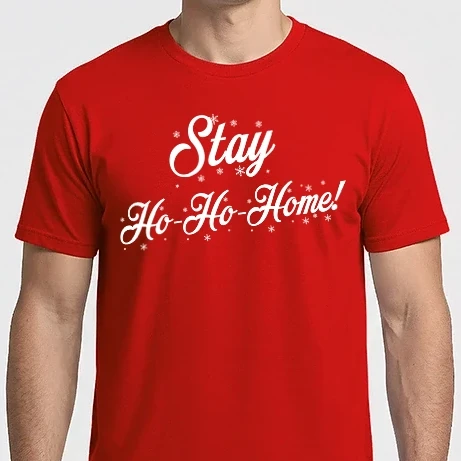 Férfi Imperial póló - Stay Ho-Ho-Home! piros
