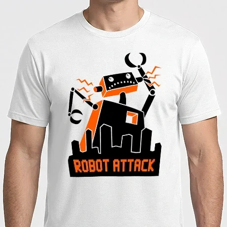 Férfi Imperial póló - Robot Attack