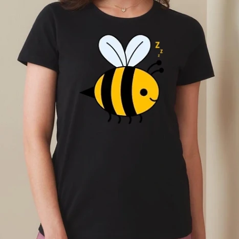 Női prémium kerek nyakú póló  - Bee