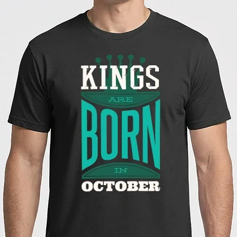 Férfi Imperial póló - Kings are born in October