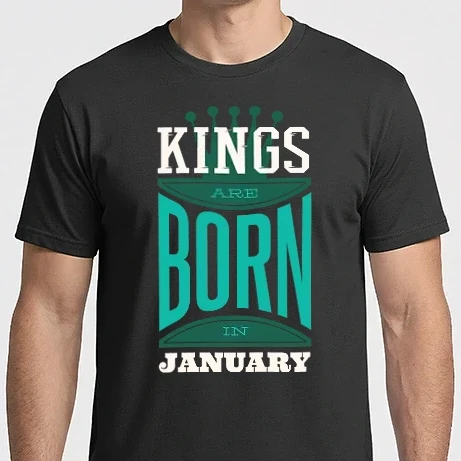 Férfi Imperial póló - Kings are born in January
