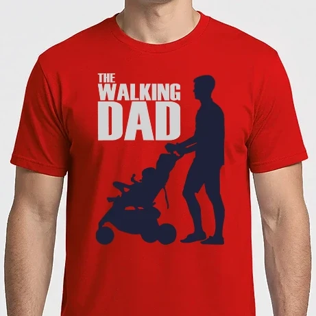 Férfi Imperial póló - walking dad_9999