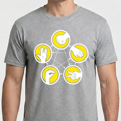 Férfi Imperial póló - Rock Paper Scissor Lizad Spock
