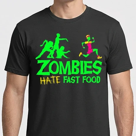 Férfi Imperial póló - Zombies Hate Fast Food