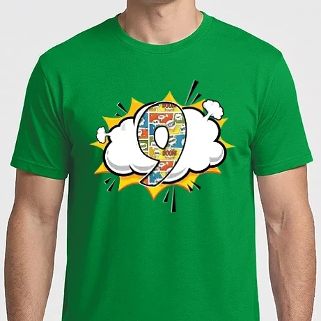 Férfi Imperial póló - Comic Number 9