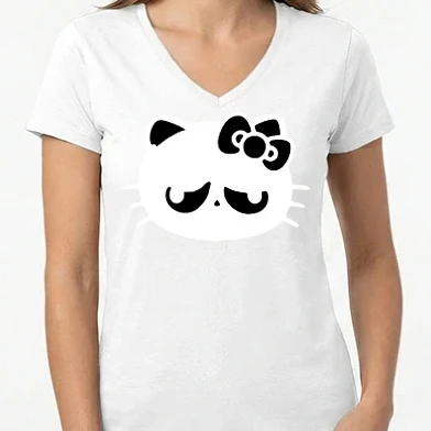 Női V-nyakú póló - Hello Grumpy