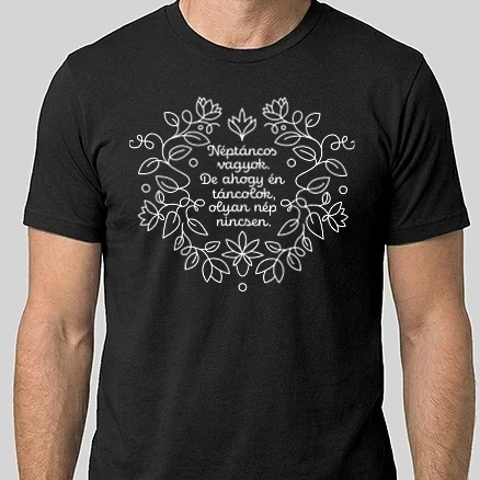 Férfi Alap póló - Néptánc kedvelőinek (színezhetö)