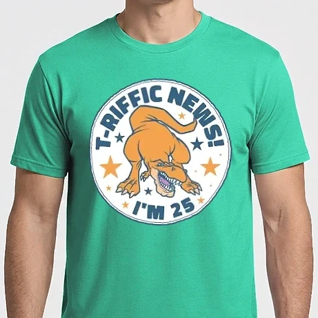 Férfi Imperial póló - T-rex Terrific news i'm 25
