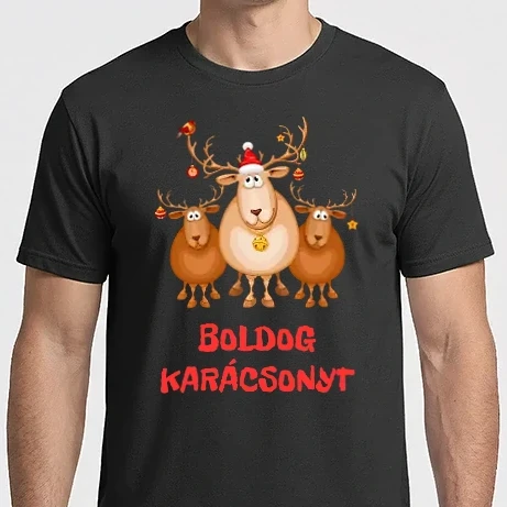 Férfi Imperial póló - Szarvasos karácsony 