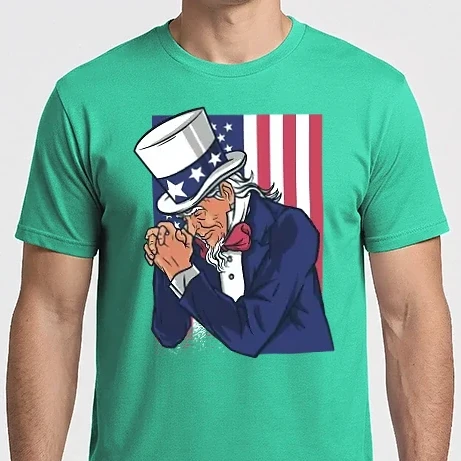 Férfi Imperial póló - Uncle Sam imádkozik