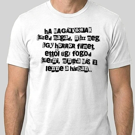 Férfi Alap póló -  Magány és Horror (Színezhetö)