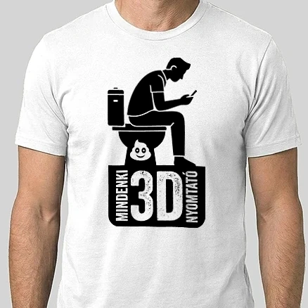 Férfi Alap póló - Mindenki 3D nyomtató - Színezhetö