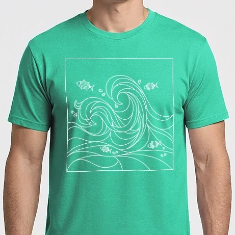 Férfi Imperial póló - Geometrikus Oceán