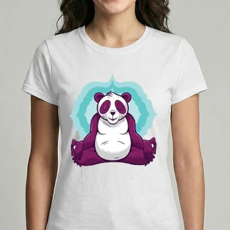 Női Imperial póló - Panda Meditáció